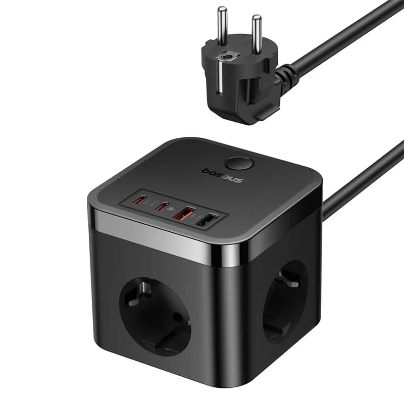 7-in-1 GaN-jatkopistorasia, 3 AC-pistorasiaa ja USB-C