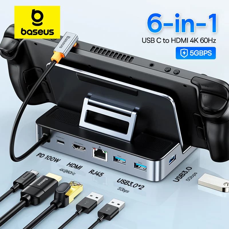 USB-C-telakka-asema 4K HDMI- ja Ethernet-liitännällä