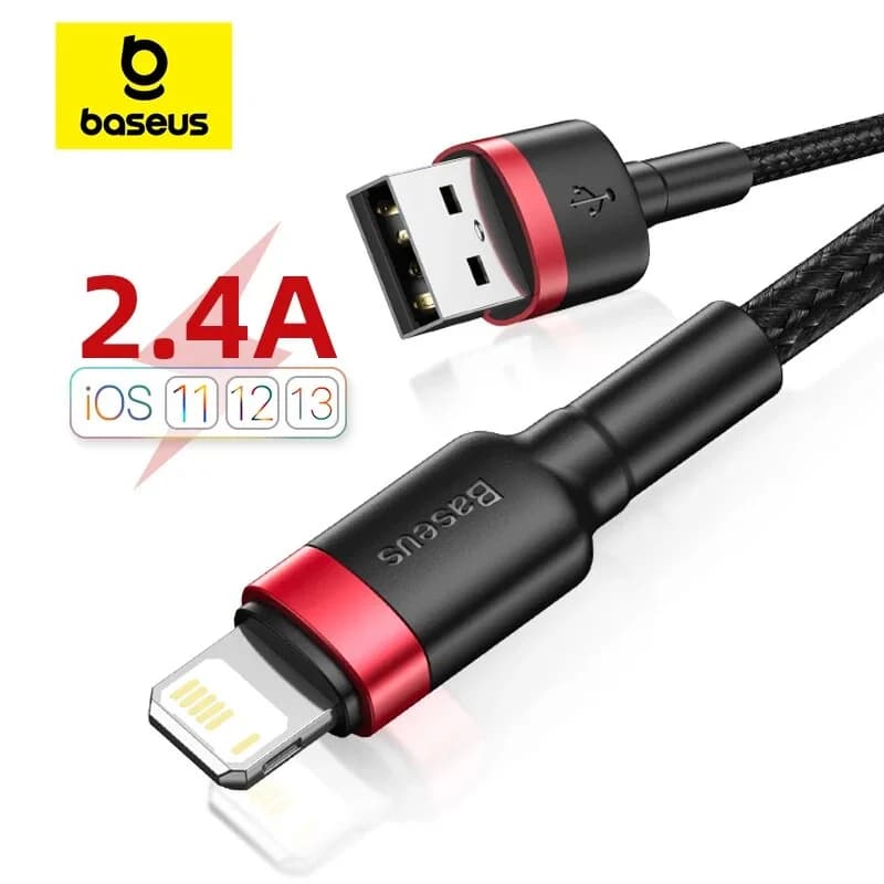 Nopeasti latautuva USB-kaapeli iPhoneen, 2.4A datasiirto