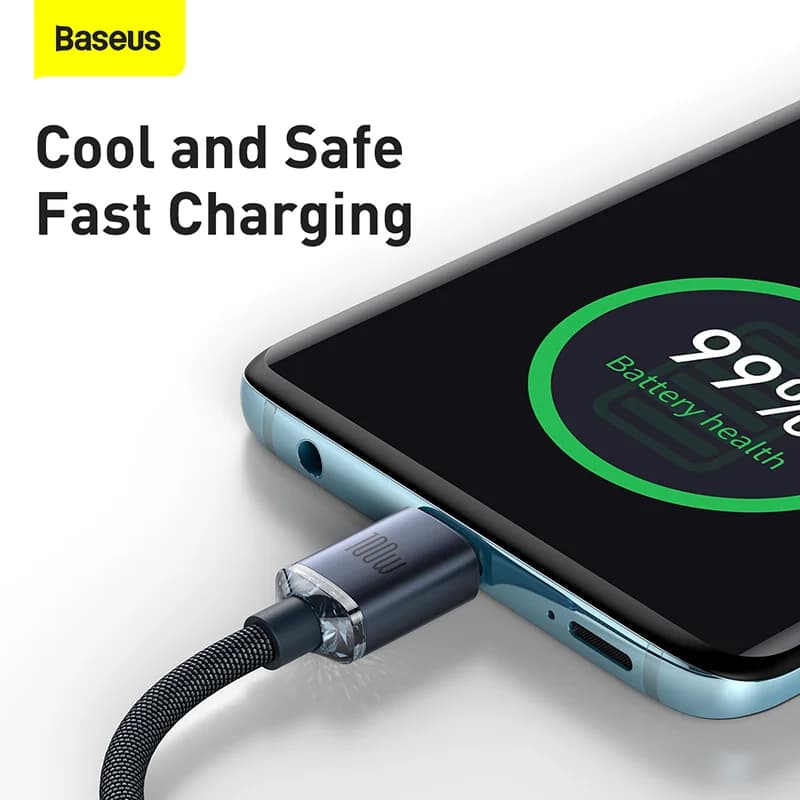 100W PD USB-C - USB-C-pikavirtakaapeli